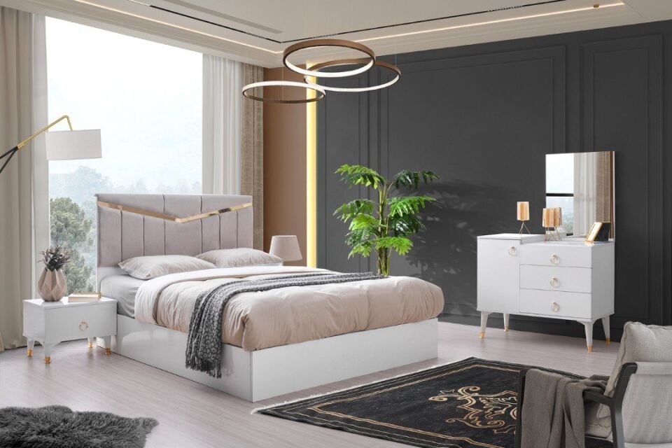 Şehzade Beyaz Avrasya Yatak Odası Takımı