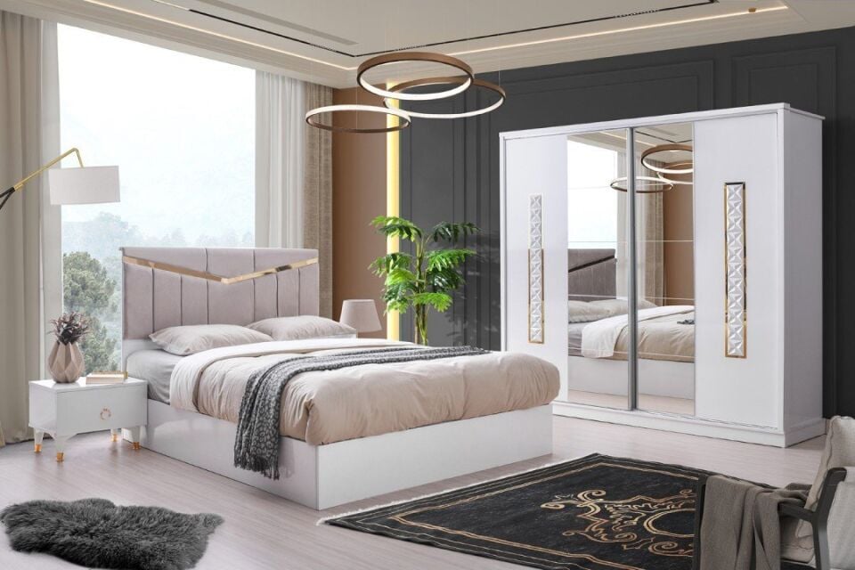 Şehzade Beyaz Avrasya Yatak Odası Takımı