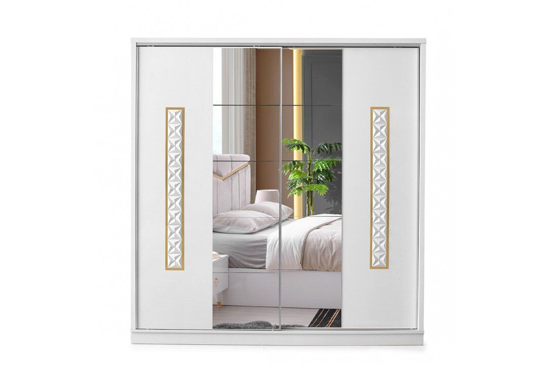 Şehzade Beyaz Sürgülü Avrasya Dolap