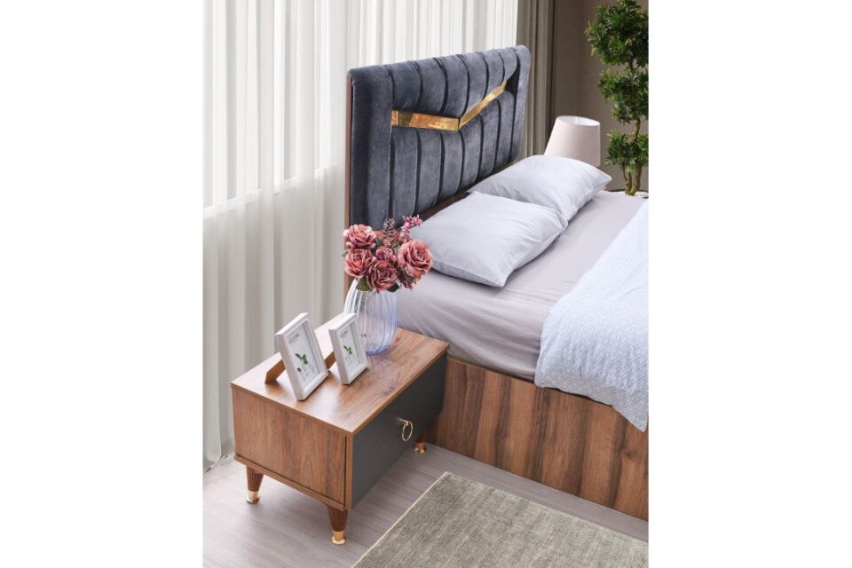 Şehzade Ceviz - Antrasit Gürün Yatak Odası Takımı