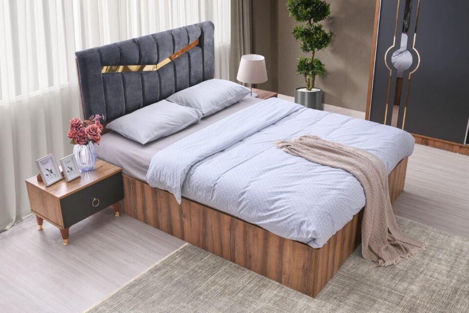 Şehzade Ceviz - Antrasit Gürün Yatak Odası Takımı