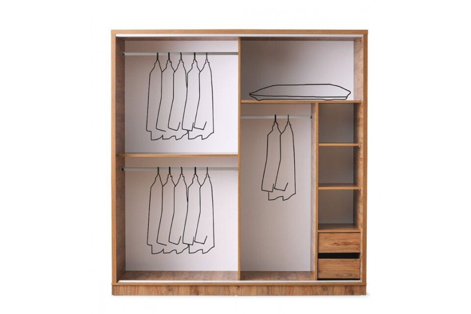 Şehzade Ceviz - Antrasit Gürün Yatak Odası Takımı