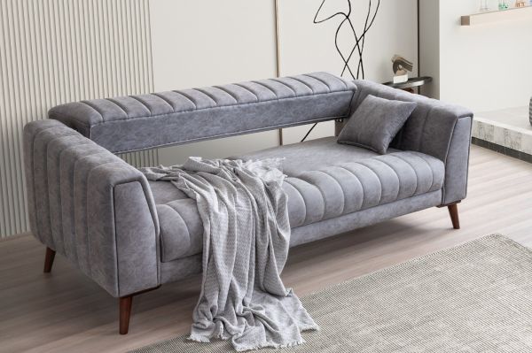 Prada Gri Ahşap Ayaklı Koltuk Takımı