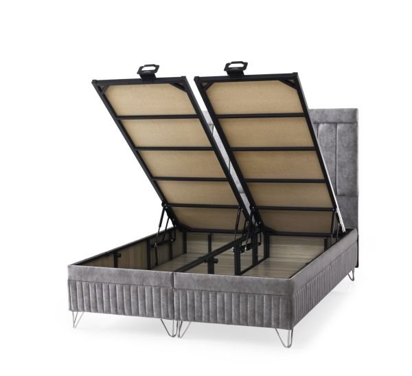 Lizbon Yatak + Baza + Baza Başlığı 3 ' Lü Set(Pluton Yatak 30 cm Mega Ortapedik)