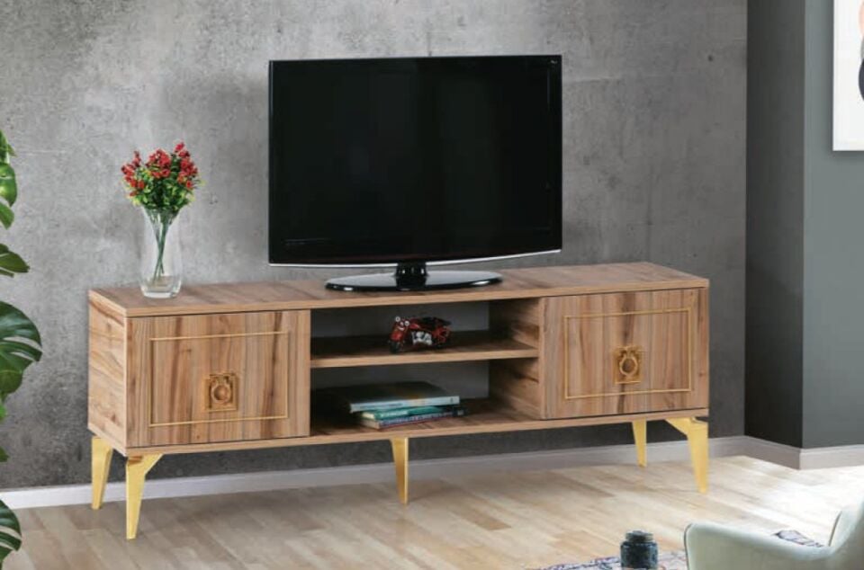 Bera Ceviz - Gold Duygu TV Sehpası