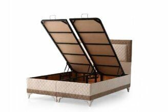 Yıldız Yatak + Baza + Başlık 3 ' Lü Set ( Plution Yatak 24 Cm , Pedli Kuş Tüyü Sünger)