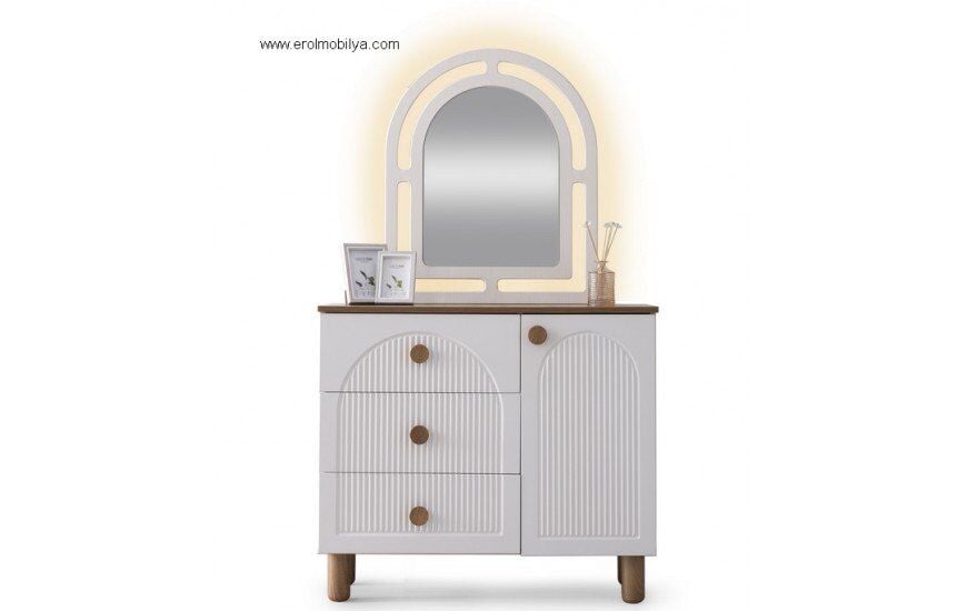 Şehzade Aytaşı 1 Kapılı 3 Çekmeceli Aynalı Kuzey Şifonyer