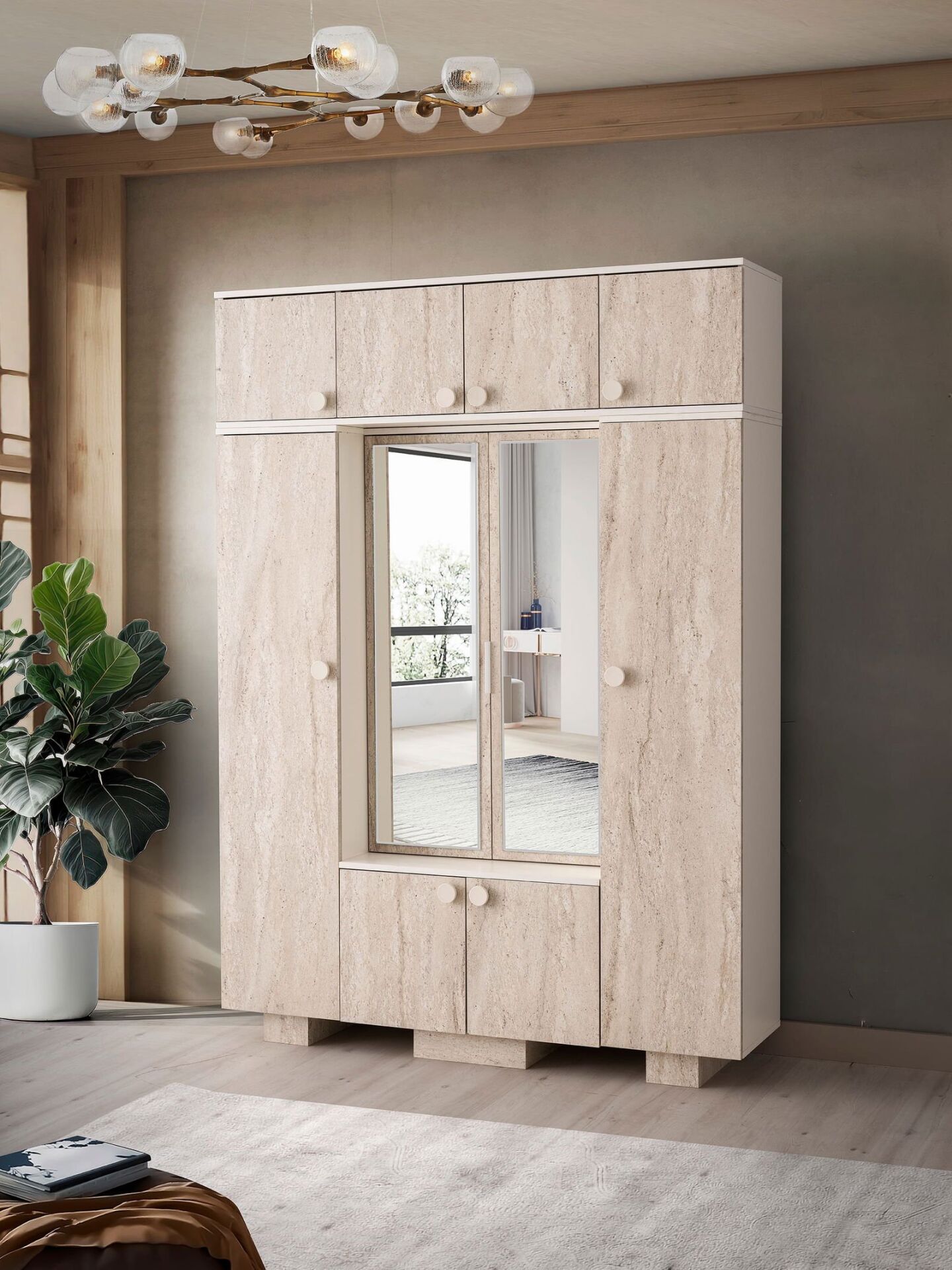 Şehzade Aytaşı Aynalı Lotus Portmanto