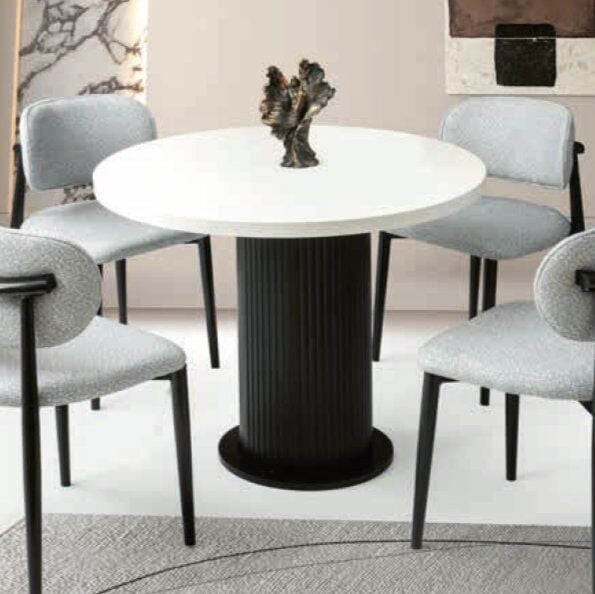 Bera (Sadece Masa) Siyah - Beyaz 100 x 100 Bohem Masa