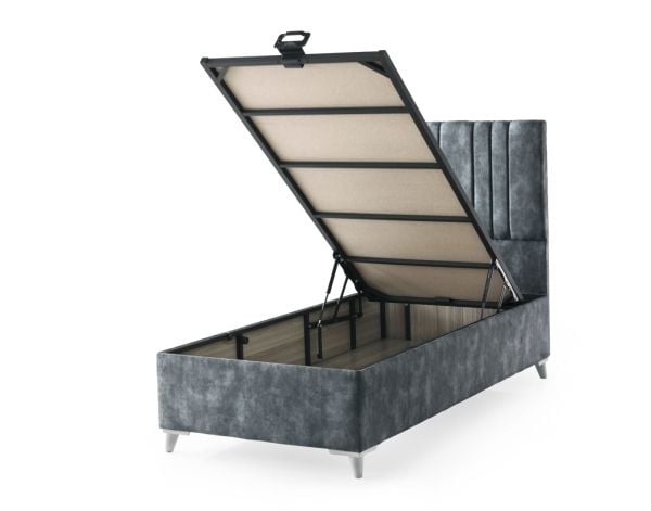 Madrid Yatak + Baza + Başlık 3 ' Lü Set (Pluton Yatak 30 cm Kuş Tüyü)