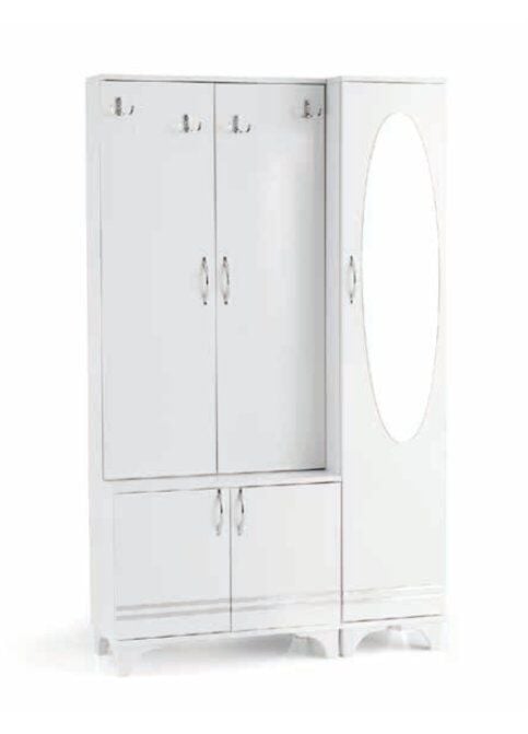 Bera Beyaz 3 Kapılı Rüya Portmanto