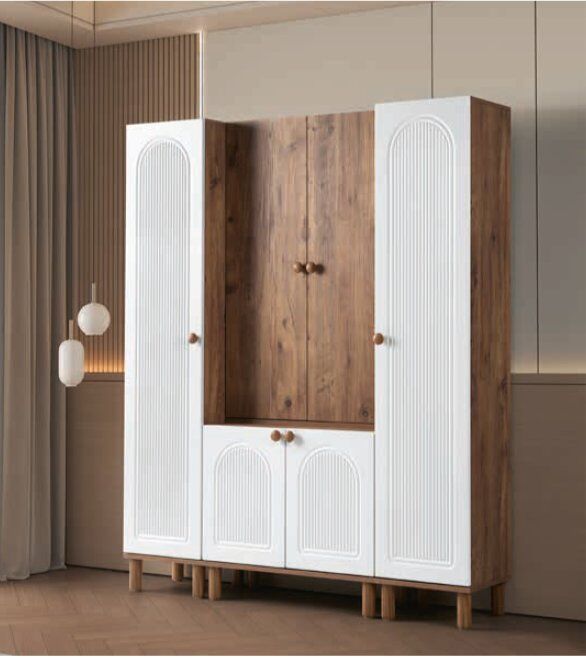 Bera Beyaz - Atlantik Çam 4 Kapılı Çiğdem Portmanto