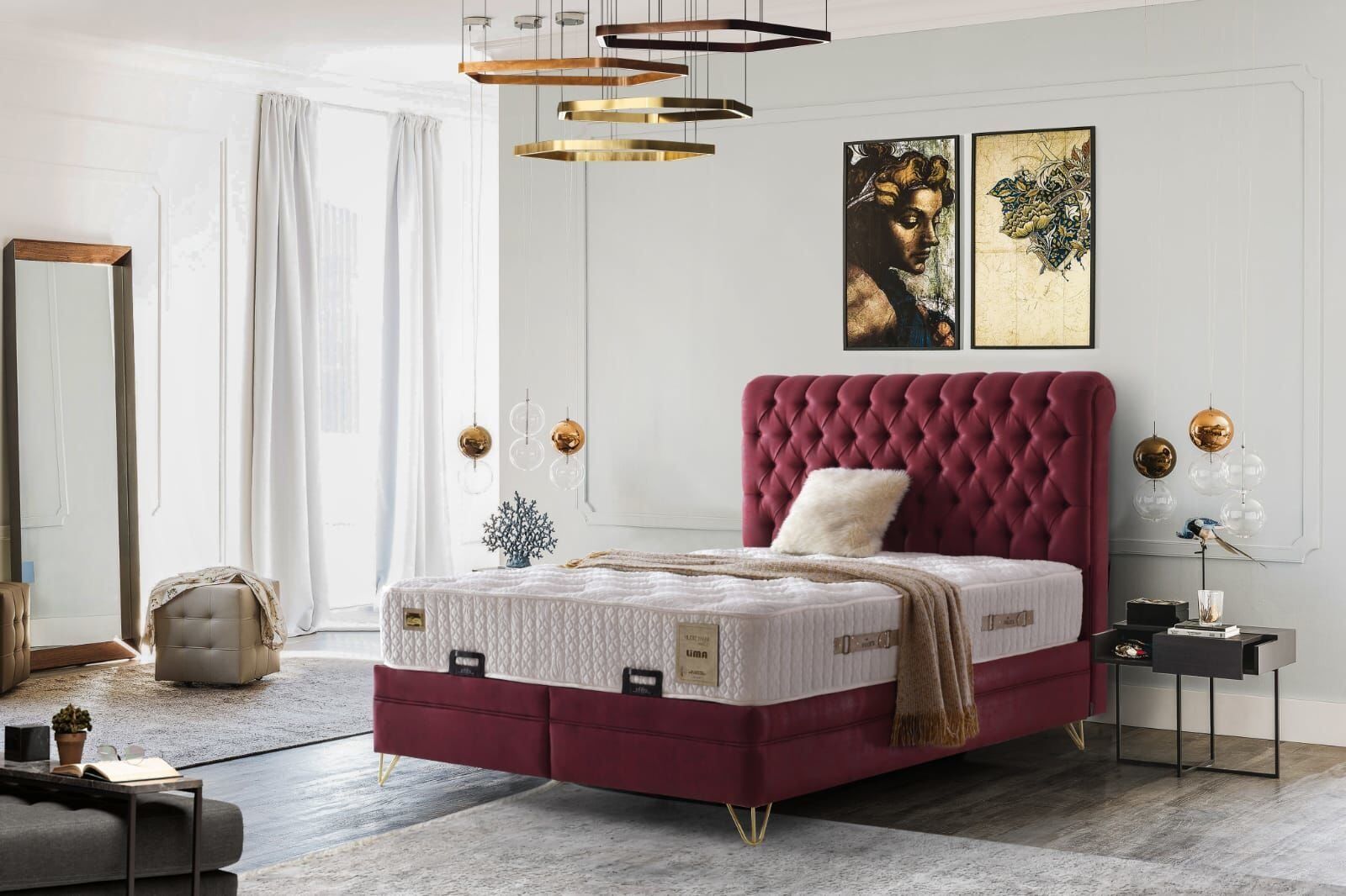 Lima Ortopedik AntiAlerjik 30Cm 160*200 Yatak-Baza-Başlık Seti