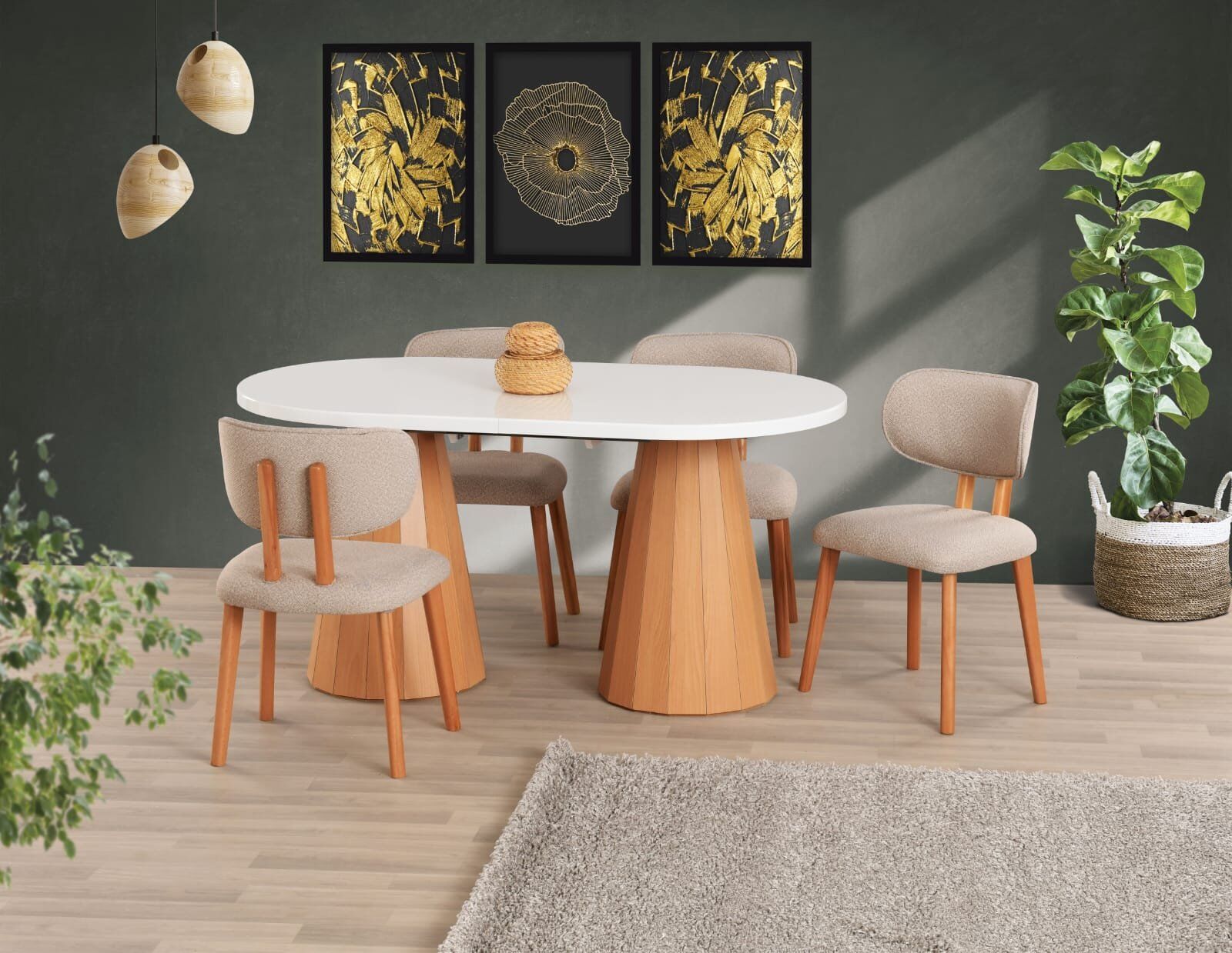 Uyar (Sadece Masa) Beyaz Highgloss Piramit Ayak 90*160+30 Pota Açılabilir Masa