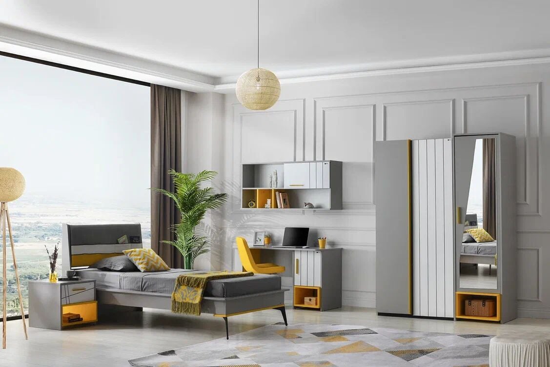 Gitar Tokyo 3 Kapılı Dolap Karyolalı Genç Odası Takımı