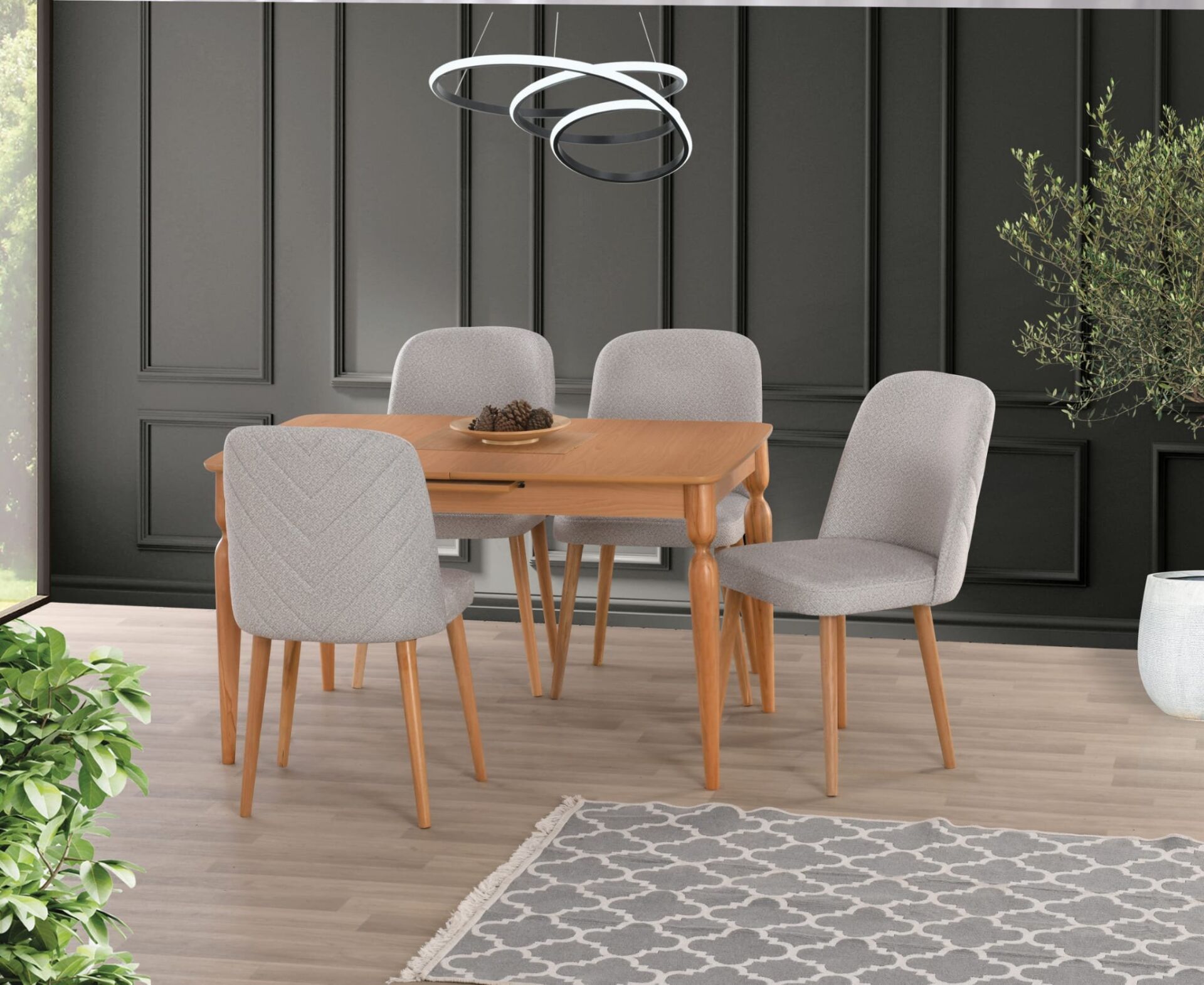 Uyar (Sadece Masa) Kayın Kaplama 80*160+30 Eliz Açılır Masa