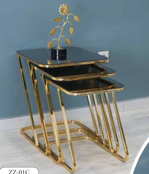Mim Siyah - Gold Z Zigon Sehpa