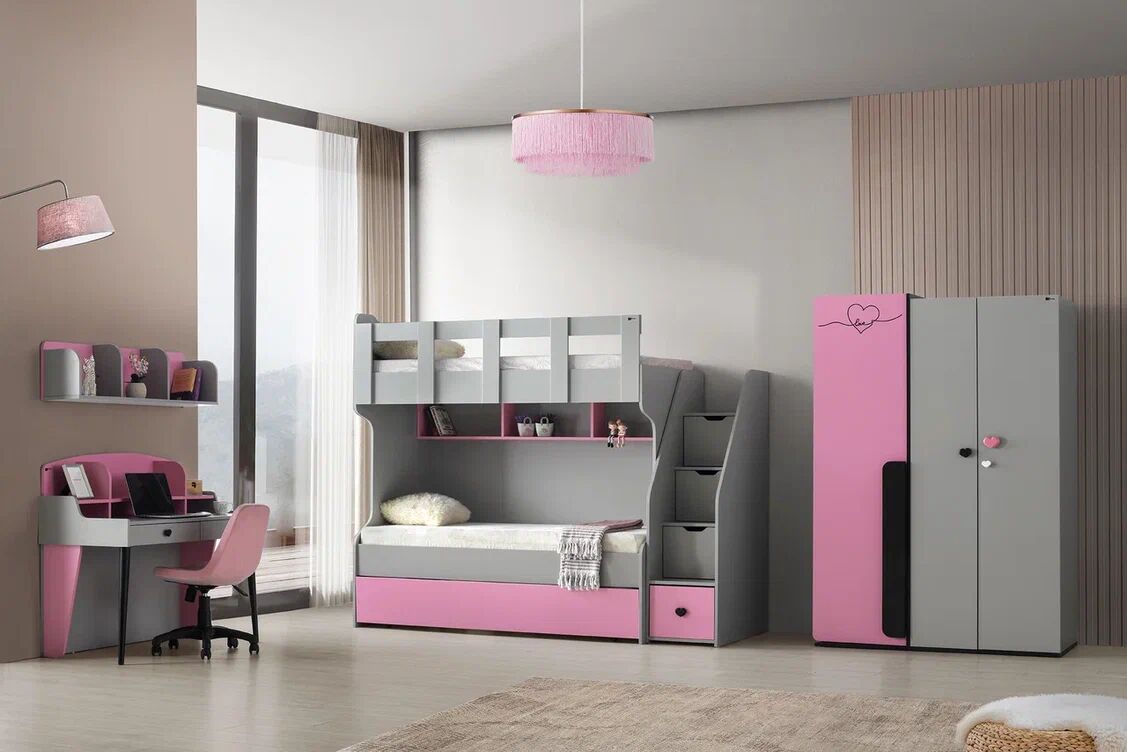 Gitar Sidney 3 Kapılı Dolap Ranzalı Genç Odası Takımı