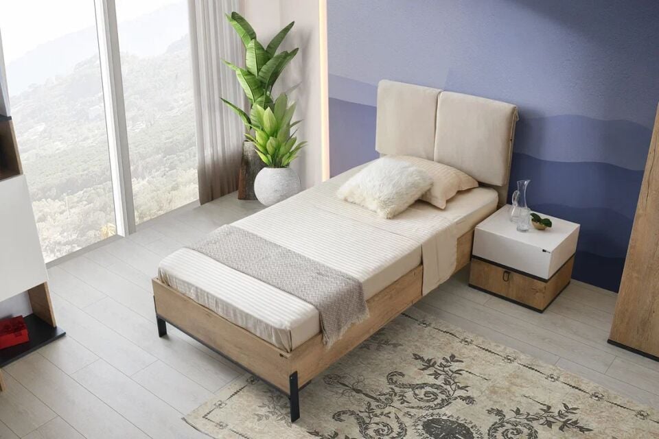 Gitar Alaçatı 3 Kapılı Dolap Karyolalı Genç Odası Takımı