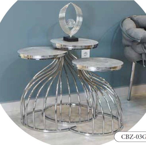 Mim Mermer - Gümüş Kobra Zigon Sehpa