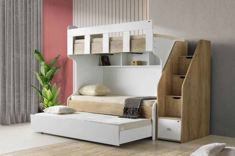 Gitar Viyana 3 Kapılı Dolap Ranzalı Genç Odası Takımı