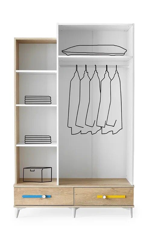 Gitar Pikolo 3 Kapılı Dolap Karyola Genç Odası Takımı