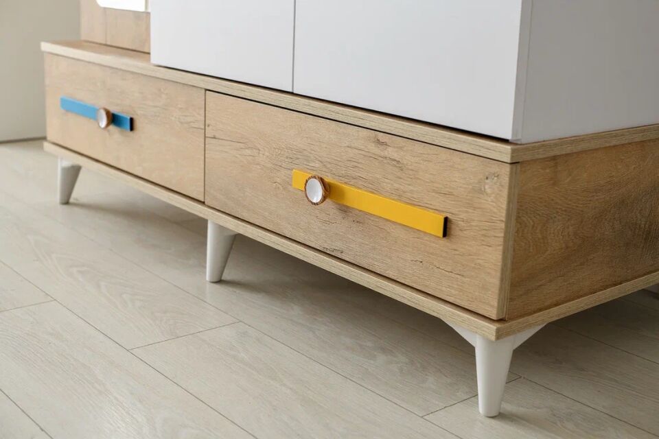 Gitar Pikolo 3 Kapılı Dolap