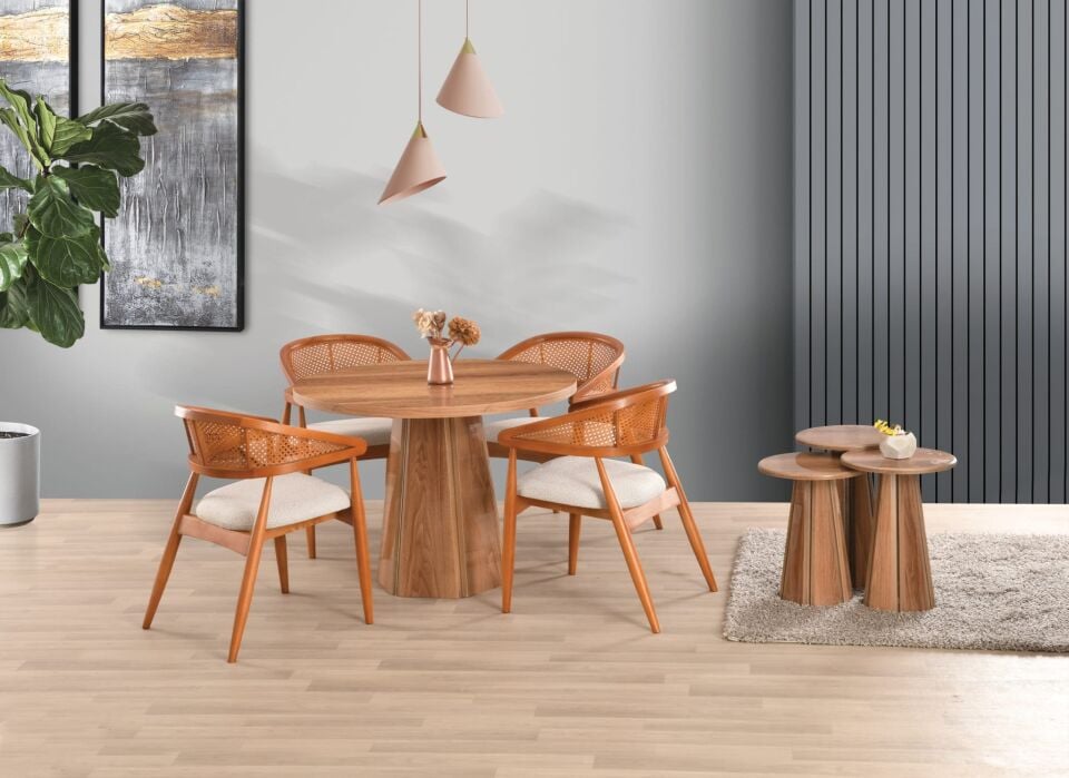 Uyar (Sadece Masa) Hazar Highgloss Piramit Ayak 100*100 Pota Sabit Masa