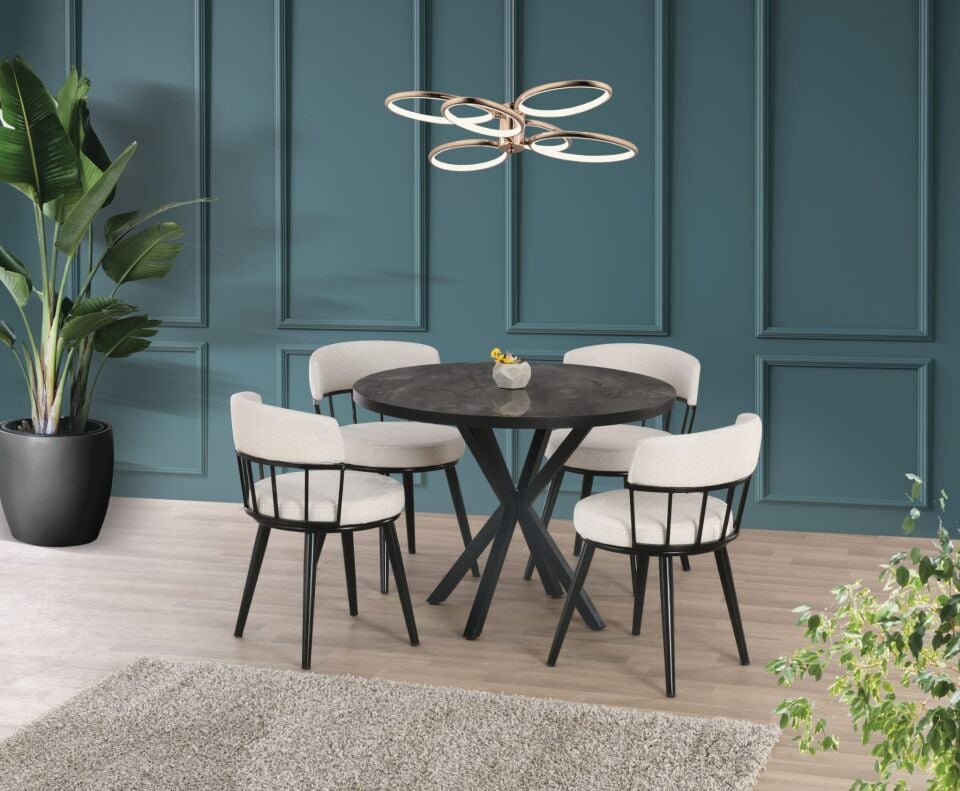 Uyar (Sadece Masa) Irony Ahtapot Metal Ayak 100*100 Pota Sabit Masa