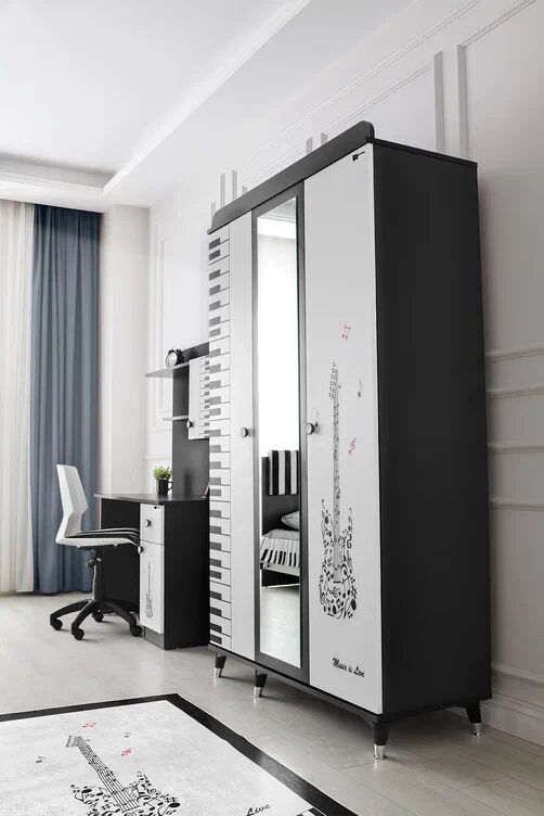 Gitar 3 Kapılı Dolap