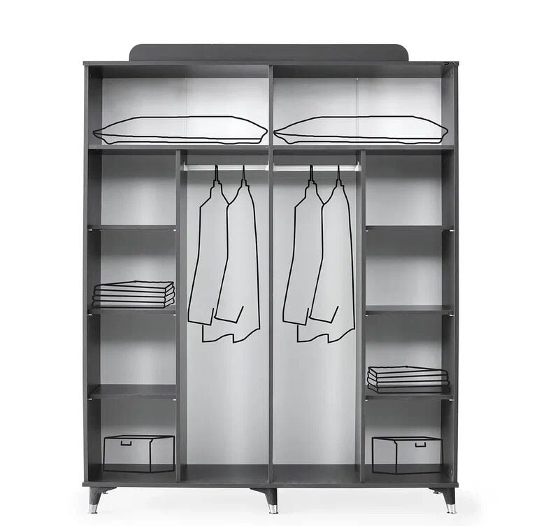 Gitar 4 Kapılı Dolap Ranzalı Genç Odası Takımı