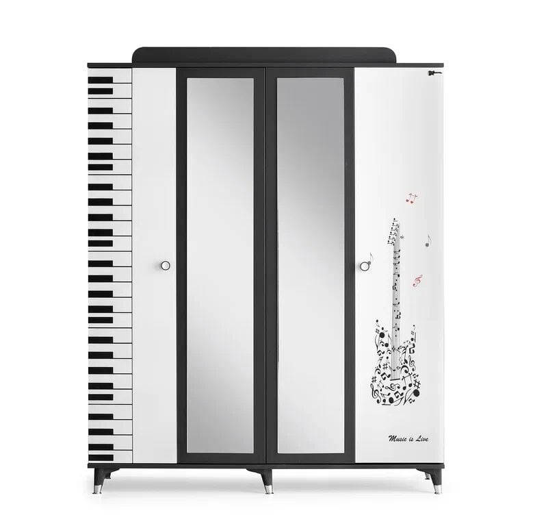 Gitar 4 Kapılı Dolap