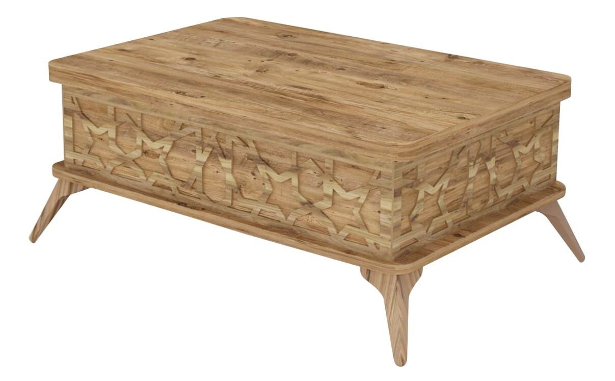 Uyar Atlantik Çam 90*60 Yıldız Akıllı Sehpa