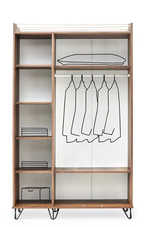 Gitar Kaptan 3 Kapılı Dolap