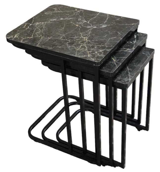 Uyar Siyah Mermer C Zigon Sehpa