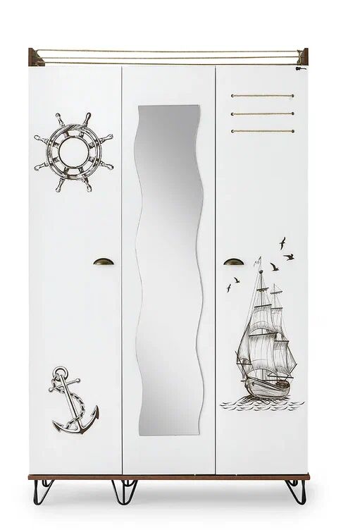 Gitar Kaptan 3 Kapılı Dolap Sedir Karyola Genç Odası Takımı