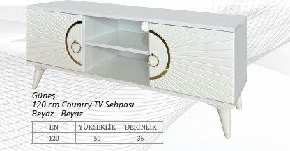Güneş 120 cm Country Televizyon (Tv)  Sehpası