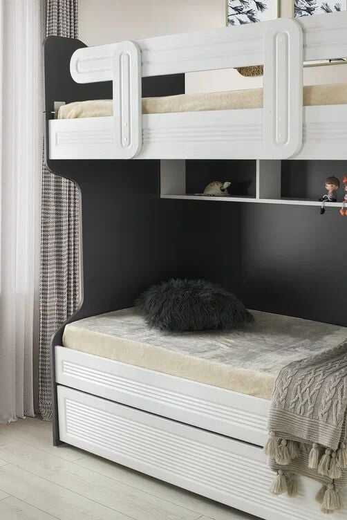 Gitar Amazon 3 Kapılı Dolap Ranzalı Genç Odası Takımı