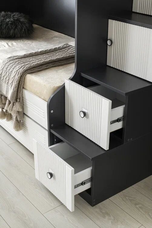 Gitar Amazon 3 Kapılı Dolap Ranzalı Genç Odası Takımı