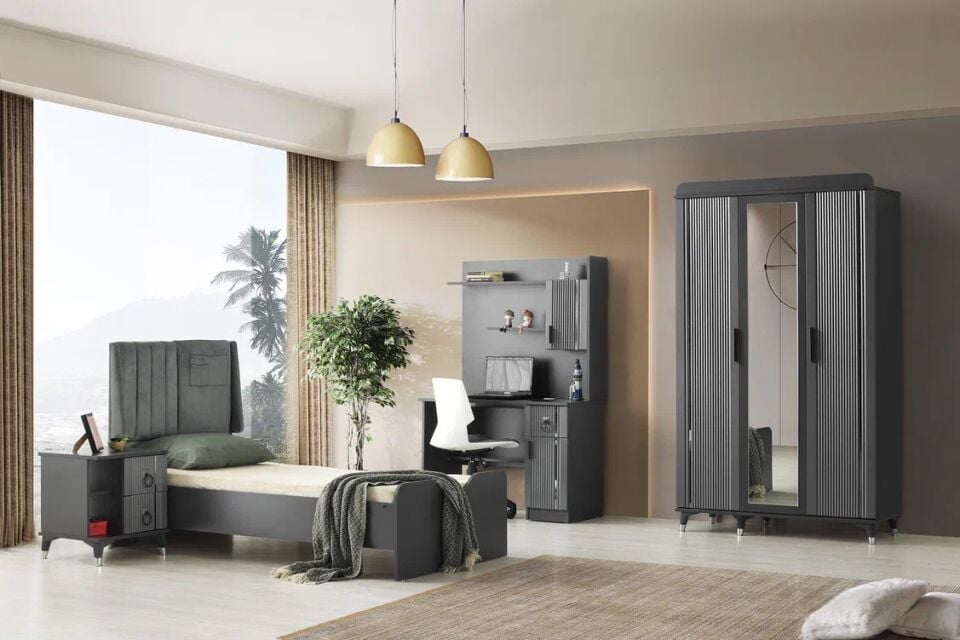 Gitar Atlantik 3 Kapılı Dolap Karyola Genç Odası Takımı