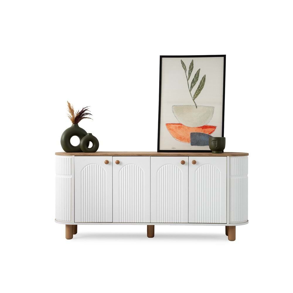 Beyaz / Meşe Bohem Konsol