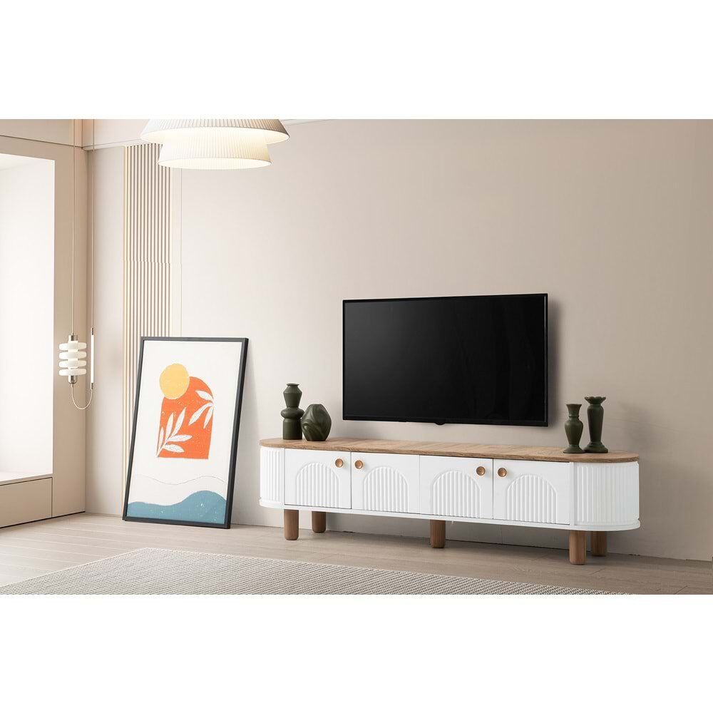 Beyaz / Meşe Bohem TV Ünitesi
