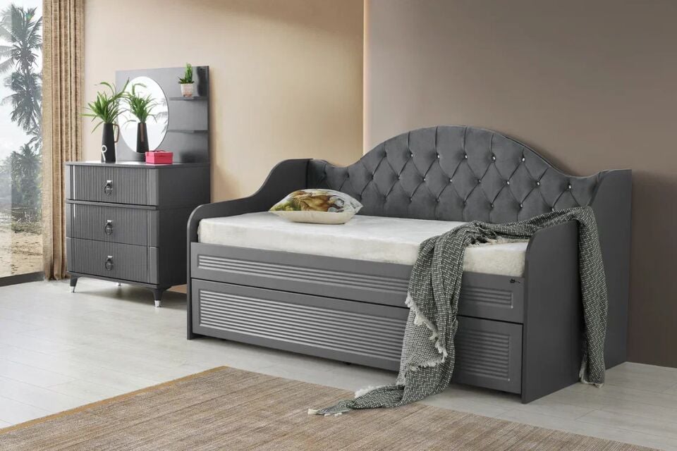 Gitar Atlantik 2 Kapılı Dolap Sedir Karyola Genç Odası Takımı