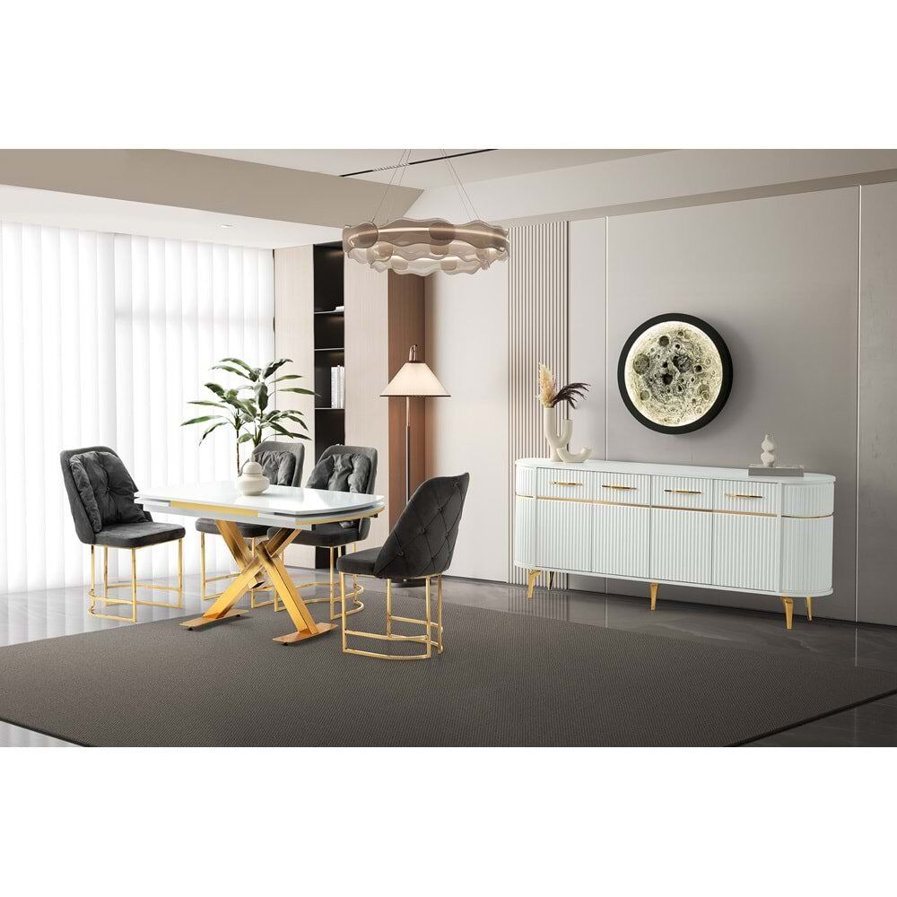 Mobilgen Beyaz Still Yemek Odası Takımı