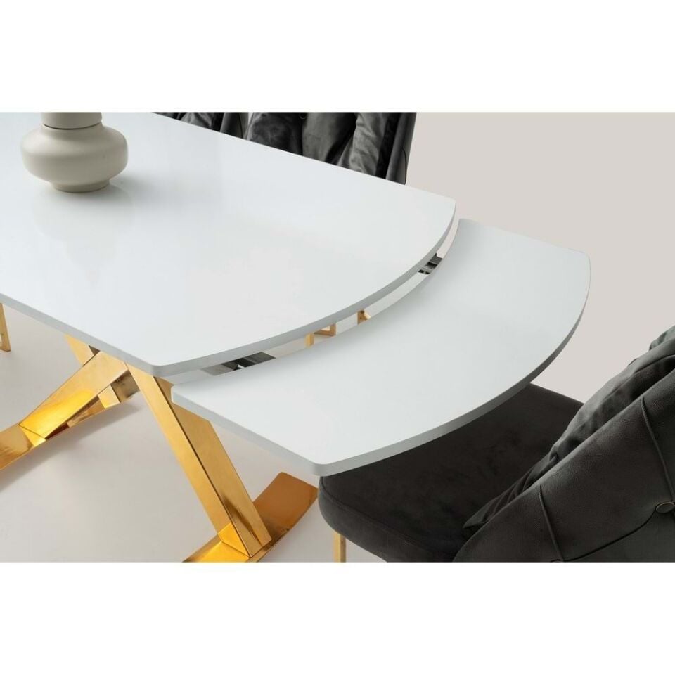 Mobilgen Beyaz 4 Adet Neşe Sandalye G Still Açılabilir Masa Takımı