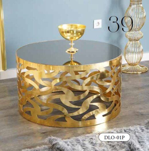 Mim Füme - Gold Lazer Kesim Orta Sehpa
