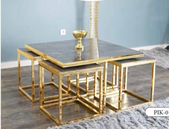 Mim Antrasit - Gold Kare 4+1 Pizza Orta Sehpa