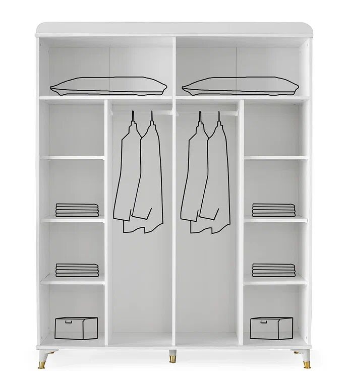 Gitar Meriç 4 Kapılı Dolap