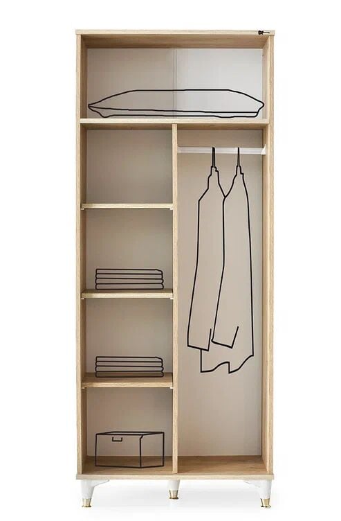 Gitar Tuna 2 Kapılı Dolap Sedir Karyola Genç Odası Takımı