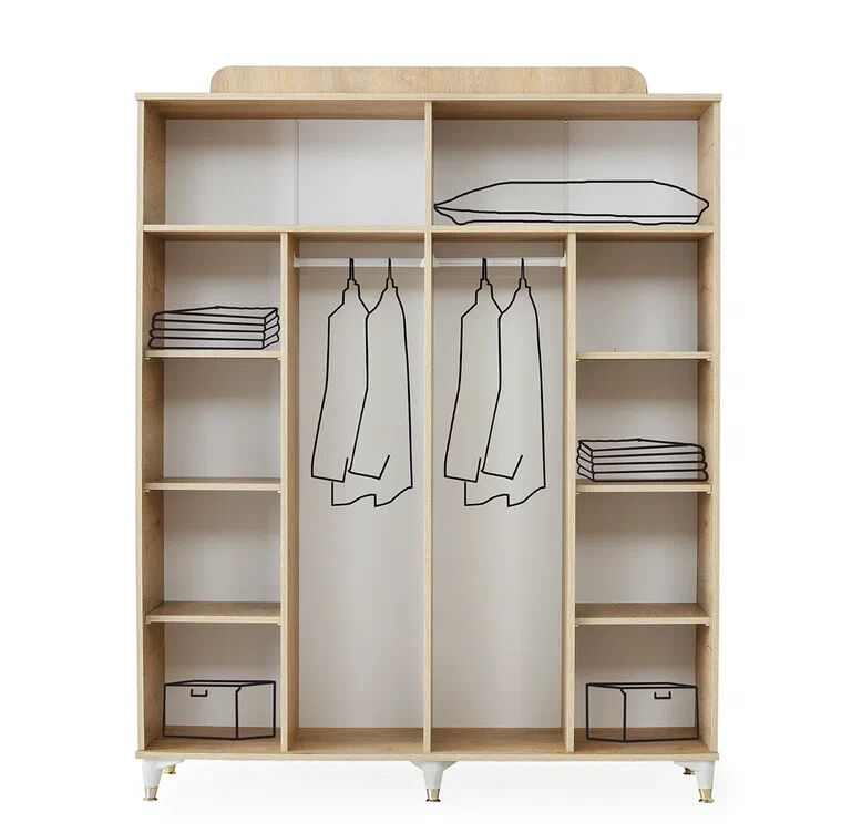 Gitar Tuna 4 Kapılı Dolap